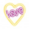 Neon LED Light LOVE HEART purple white 
